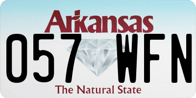 AR license plate 057WFN