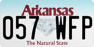 AR license plate 057WFP