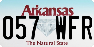 AR license plate 057WFR