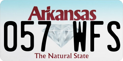 AR license plate 057WFS