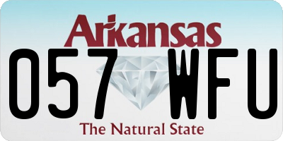 AR license plate 057WFU