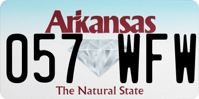 AR license plate 057WFW