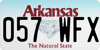 AR license plate 057WFX