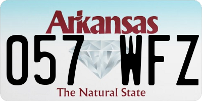 AR license plate 057WFZ