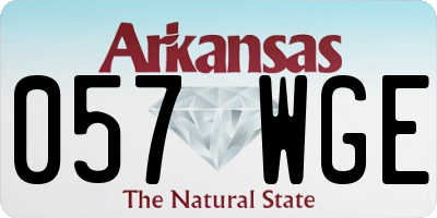 AR license plate 057WGE