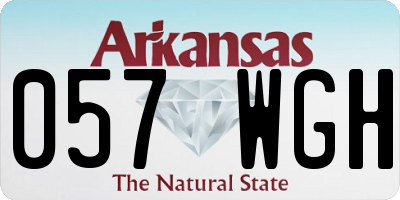 AR license plate 057WGH