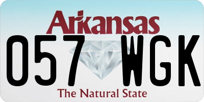 AR license plate 057WGK