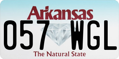 AR license plate 057WGL