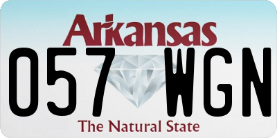 AR license plate 057WGN