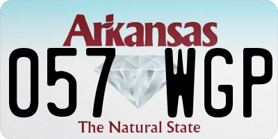 AR license plate 057WGP
