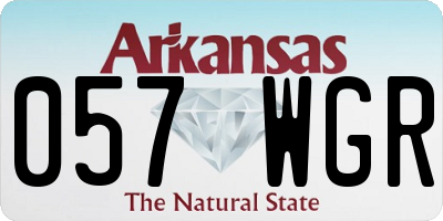 AR license plate 057WGR