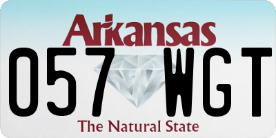 AR license plate 057WGT