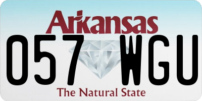 AR license plate 057WGU