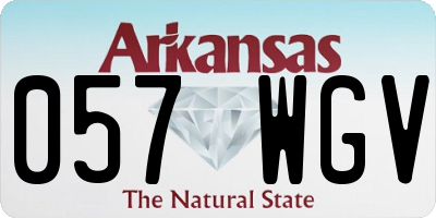 AR license plate 057WGV