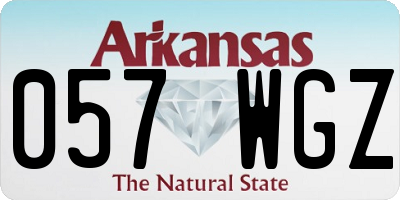 AR license plate 057WGZ
