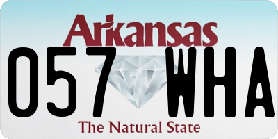 AR license plate 057WHA