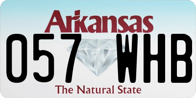 AR license plate 057WHB