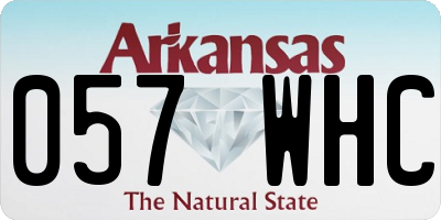 AR license plate 057WHC