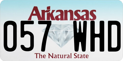 AR license plate 057WHD