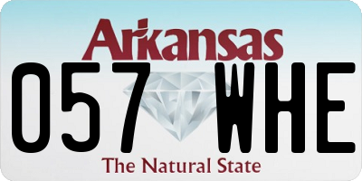 AR license plate 057WHE