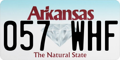 AR license plate 057WHF