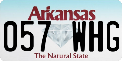 AR license plate 057WHG