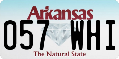 AR license plate 057WHI