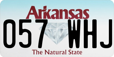 AR license plate 057WHJ
