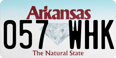 AR license plate 057WHK