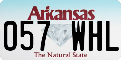 AR license plate 057WHL