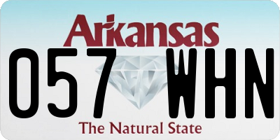 AR license plate 057WHN