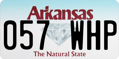 AR license plate 057WHP
