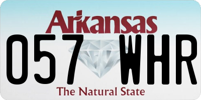 AR license plate 057WHR