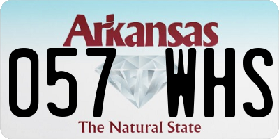 AR license plate 057WHS