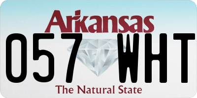 AR license plate 057WHT