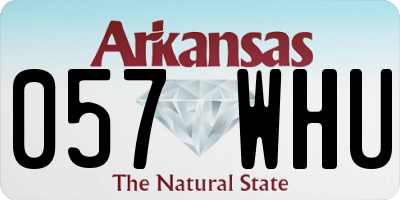 AR license plate 057WHU