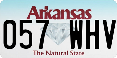 AR license plate 057WHV
