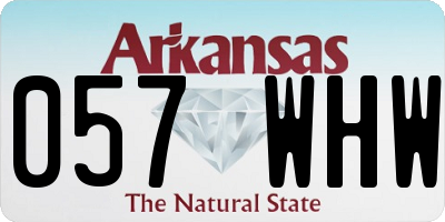 AR license plate 057WHW
