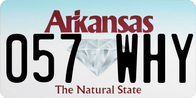 AR license plate 057WHY