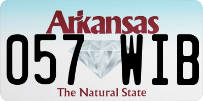AR license plate 057WIB