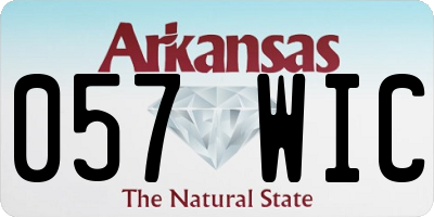 AR license plate 057WIC