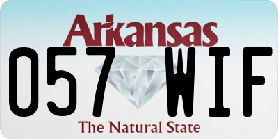 AR license plate 057WIF