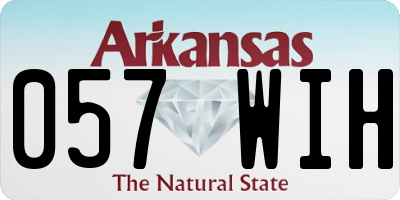AR license plate 057WIH