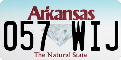 AR license plate 057WIJ