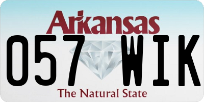 AR license plate 057WIK