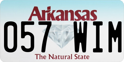 AR license plate 057WIM
