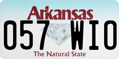 AR license plate 057WIO