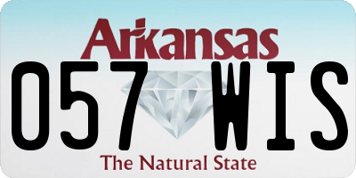 AR license plate 057WIS