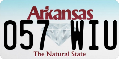 AR license plate 057WIU