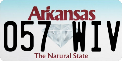 AR license plate 057WIV